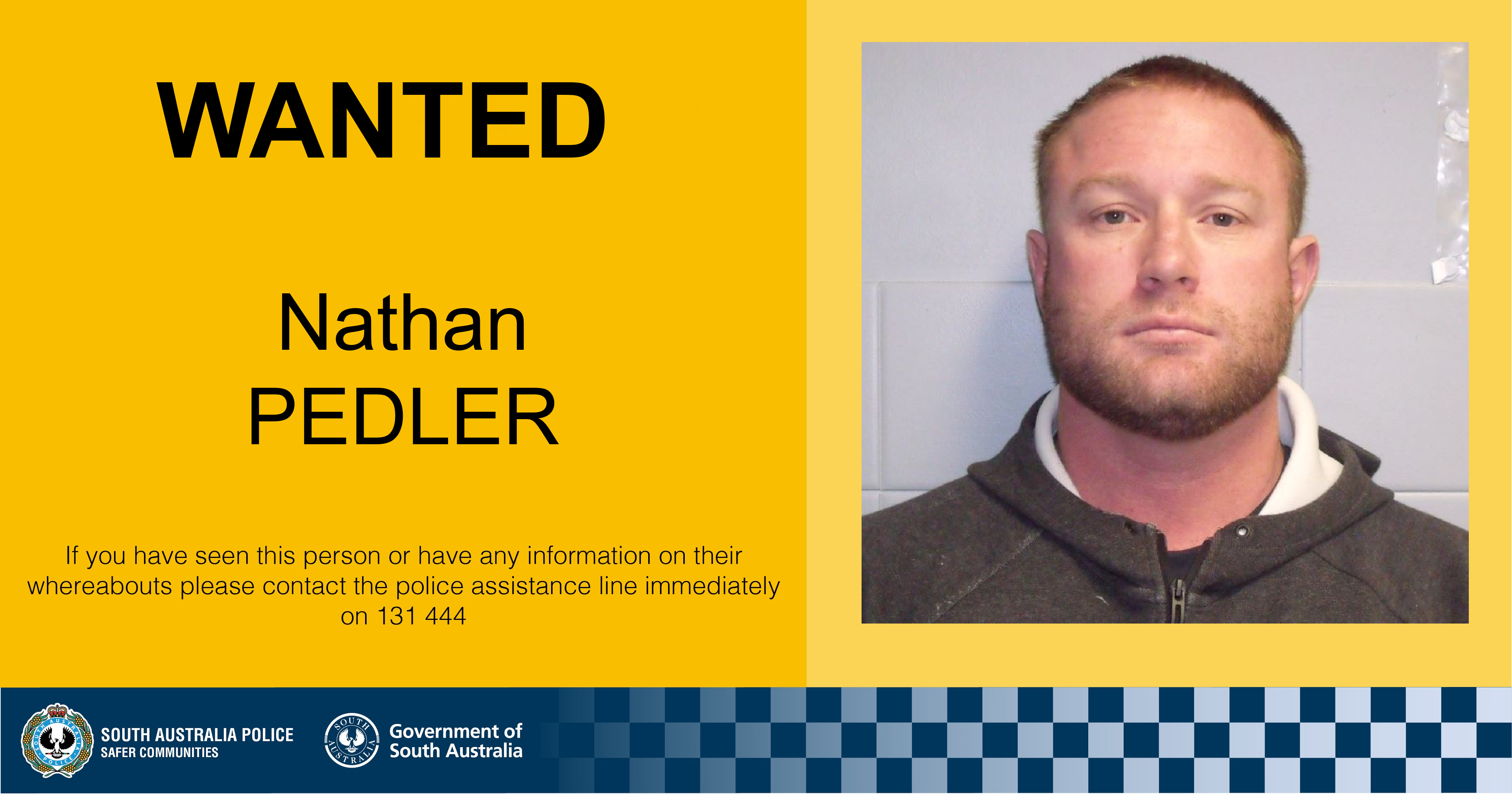 Wanted man Nathan Pedler | Mirage News